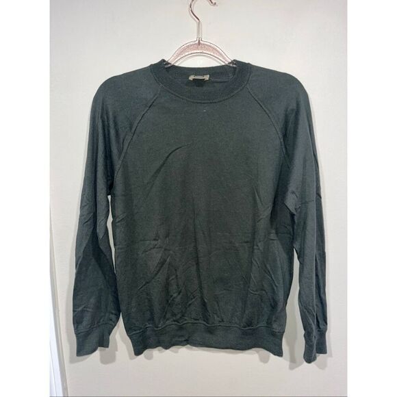 Men's WvG Wolf Vs. Goat Cotton Cashmere Long Sleeve Crewneck Green Size 44 XS/S